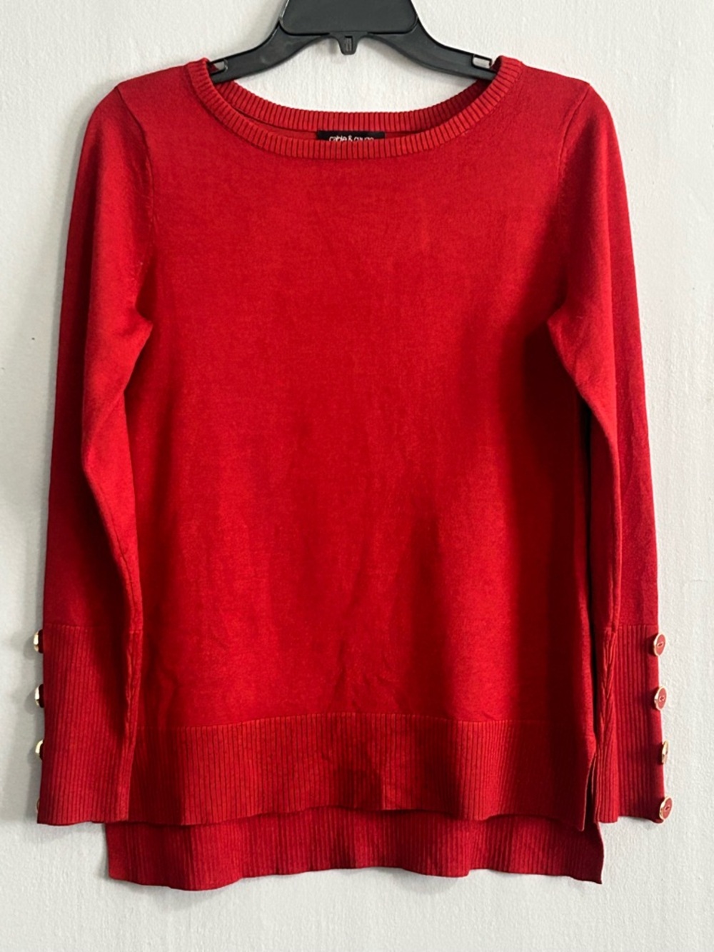 Cable & Gauge burgundy Knit sweater